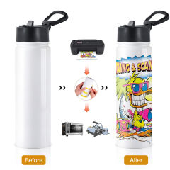 US warehouse 22oz Sublimation sport water bottle flask