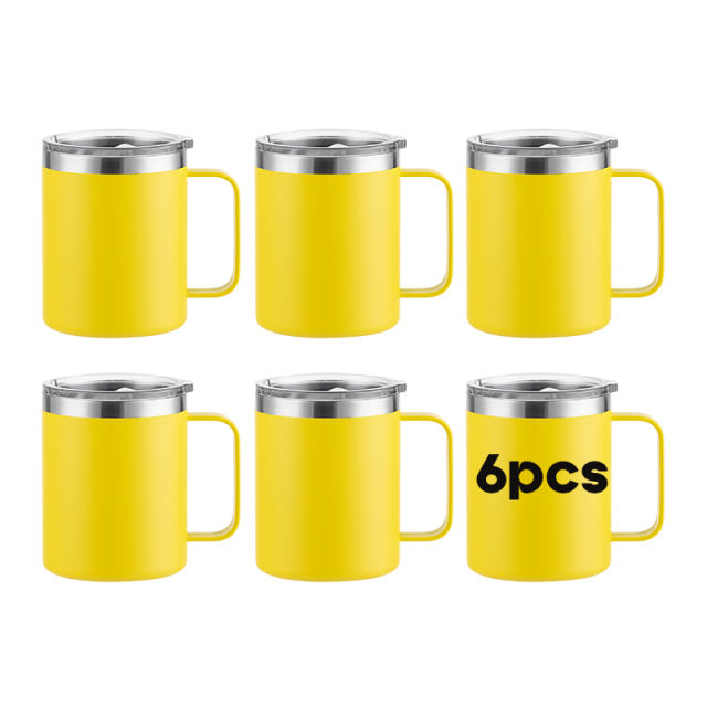 USA 12oz color powder coated stainless steel mugs with handle