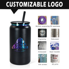 USA warehouse 16oz double wall stainless steel rainbow color underneath powder coated cans