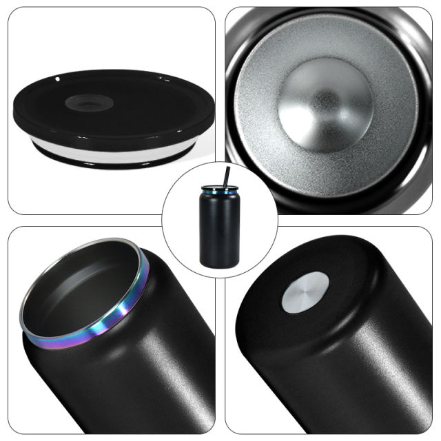 USA warehouse 16oz double wall stainless steel rainbow color underneath powder coated cans