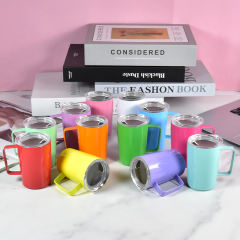 US warehouse 24pcs 3oz mini shot glass tumblers cups with handle,12 colors mixed