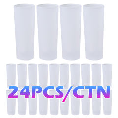 US warehouse 24pcs 3oz mini frosted shot glass cocktail tumblers white frosted/ombre