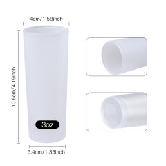 US warehouse 24pcs 3oz mini frosted shot glass cocktail tumblers white frosted/ombre