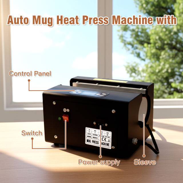 AGH tumblers sublimation auto heat press smaller machine multiple fit size 11-30oz