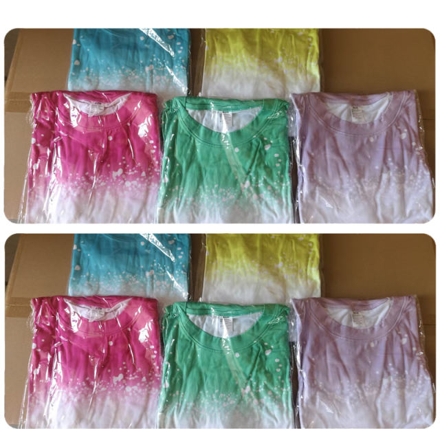 USA Warehhouse 25pcs/ctn Colorful Sublimation Bleached Polyester, fashion style bleached sublimation shirt