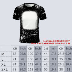 USA Warehhouse 25pcs/ctn Colorful Sublimation Bleached Polyester, fashion style bleached sublimation shirt