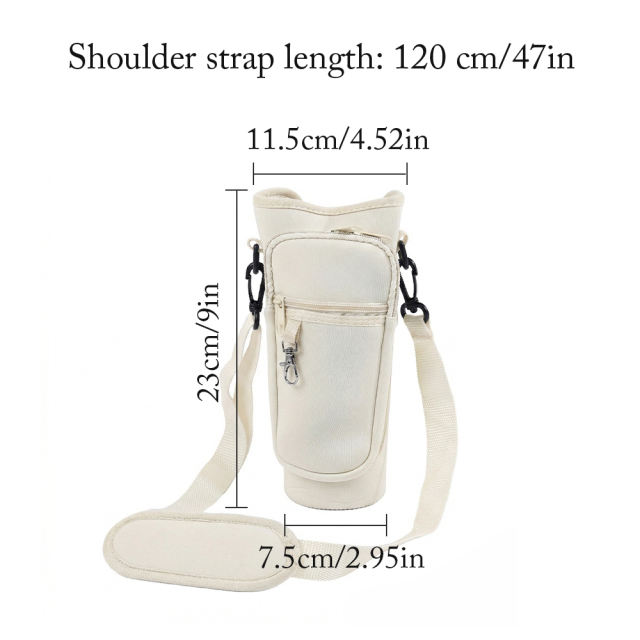 30pcs pack nylon bags  Water Bottle Carrier Bag For 40oz Tumbler Insulated - Water Bottle Holder with Phone Pocket & Adjustable Strap - Durable Hiking & Camping Pouch for Outdoor Adventures
