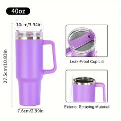 US Warehouse 12 pack 40oz powder coated 304 stainless steel double wall insulated tumbler mug with removable handle for engraving,6 colors mix, best gift for birthday, President's Day,Mother's Day, Father's Day, June Day, Independence Day, Wedding Day