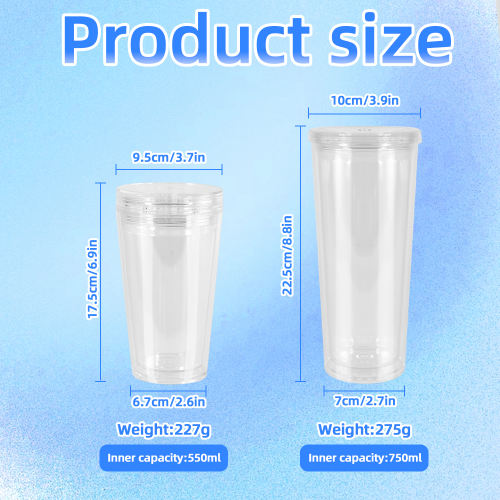 US warehouse 12pcs 16oz double wall acrylic plastic tumbler with straw