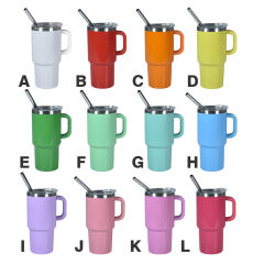 US warehouse 12PCS  3ooz/4oz stainless steel color shot glass with handle and metal straw