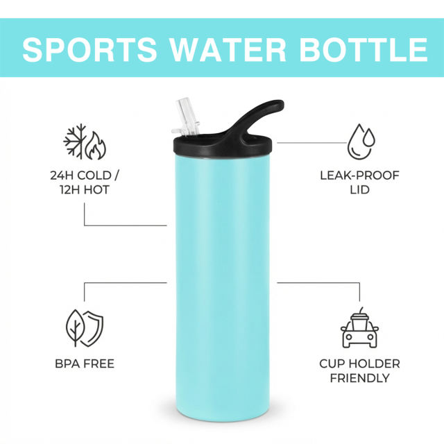 US warehouse 12pcs/30pcs 20oz powder coated skinny tumblers with dual lids