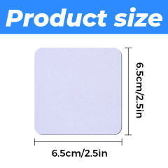 US warehouse 50pcs, sublimation Heat transfer paper refrigerator magnet with pearlescent finish, strong magnetic adhesion, ideal for cultural and tourism-themed fridge magnets,heart,round,square