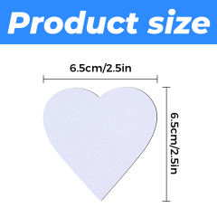 US warehouse 50pcs, sublimation Heat transfer paper refrigerator magnet with pearlescent finish, strong magnetic adhesion, ideal for cultural and tourism-themed fridge magnets,heart,round,square