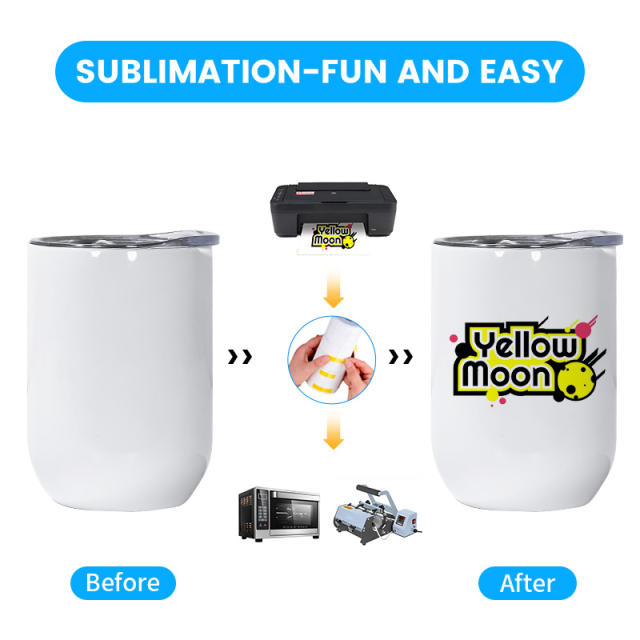 US warehouse 30pcs pack 12oz straight wine sublimation tumbler