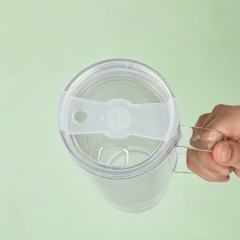 US Warehouse 12/18pcs 40oz glow in the dark snow globe cups ,double wall platic cup with predriled hole and plug