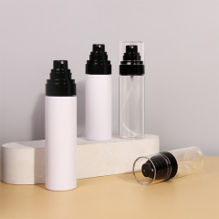 Lotion Pump Bottle 60ml 80ml 100ml White Clear PET Plastic Cosmetic Container Packaging