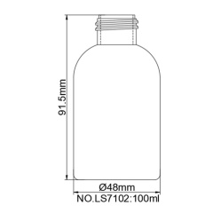 Plastic White Lotion Bottle Wholesale 100ml Empty HDPE Packaging with Pump For Shampoo Lotion Cosmetic