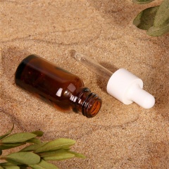 Custom Printing Glass Dropper Bottle 15ml Cosmetic Small Amber Essential Oil Packaging