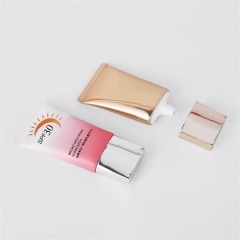 50ml Gold Pink Oval Plastic Tube Sunscreen Tube Packaging Custom Printing