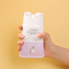 Oval Massage Plastic Tube Free Sample Body Tumble Tube 100ml with Double Silicone Rollers Cosmetic Neck Massage