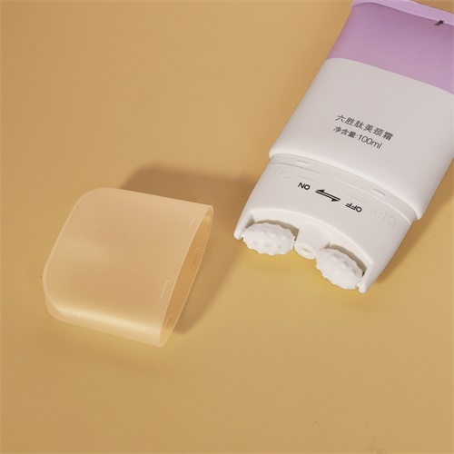 Oval Massage Plastic Tube Free Sample Body Tumble Tube 100ml with Double Silicone Rollers Cosmetic Neck Massage