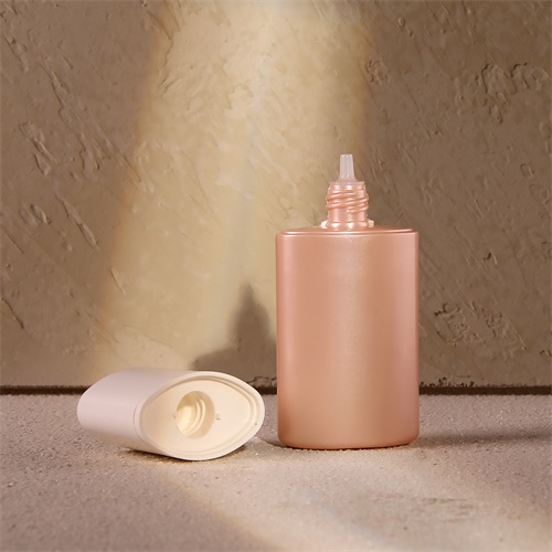 50ml HDPE Sunscreen Bottle Pearlized Pink Orange Squeezable Soft Foundation Point Mouth Bottles