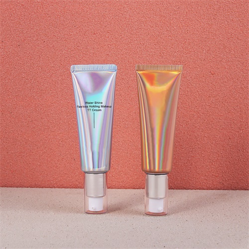 New Design 3D Holographic Printing ABL Vacuum Pumping tube 40ml for Hand Serum Face Cleaner cosmetic packaging