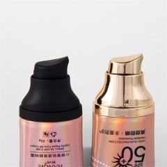 Airless Pump Sunscreen Pump Oval Tubes 50ml ABL BB Cream Foundation Cosmetic Tube Packaging
