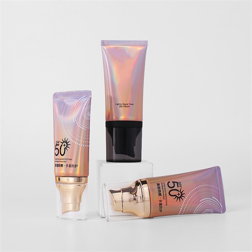 Airless Pump Sunscreen Pump Oval Tubes 50ml ABL BB Cream Foundation Cosmetic Tube Packaging