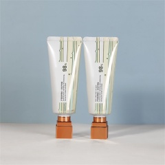 50ml Body Lotion Hand Cream Cosmetic Tube With Gold Square Step Screw Cap Round Angle Ending