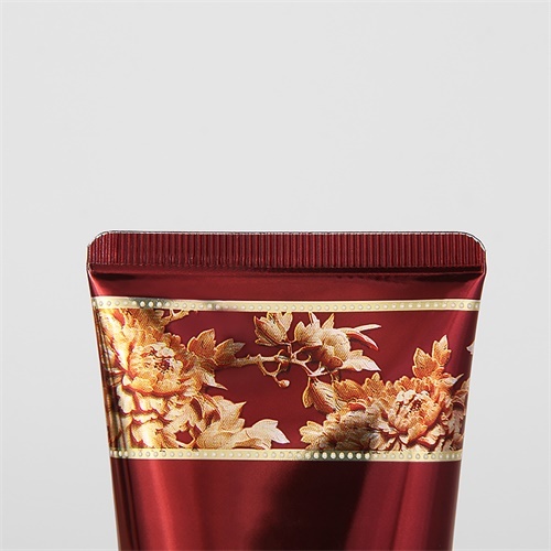 New Arrival Aluminium Barrier Laminated Face Wash Tube 100ml Wine Red Color Gold Printed