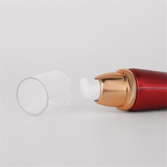 New Arrival PBL Lotion Pump Tube 40ml Red Custom Color Printed Tube