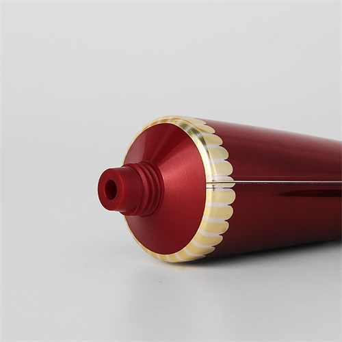 New Arrival Aluminium Barrier Laminated Face Wash Tube 100ml Wine Red Color Gold Printed