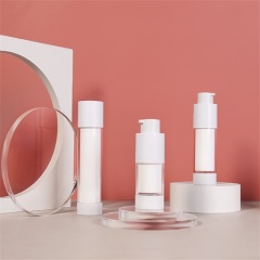 White Round 15ml 30ml 50ml Airless Pump Bottle Cosmetics Packaging Airless Bottles