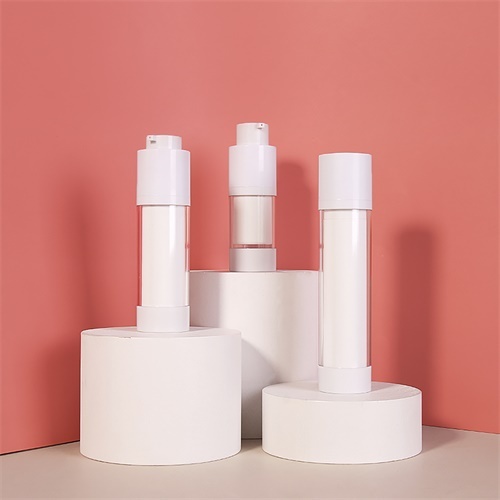 White Round 15ml 30ml 50ml Airless Pump Bottle Cosmetics Packaging Airless Bottles
