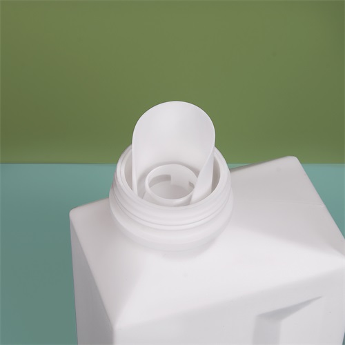 Custom 500ml 1000ml White Square Empty HDPE Plastic Laundry Detergent Liquid Bottle 1L