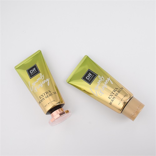 Cosmetic tube 100ml Highly Shiny Gold ABL Scrub Soft Squeeze Tube Packaging for Cream Lotion Scrub