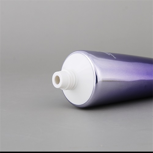 Colored Purple Aluminum Squeeze Cosmetic Tube 3OZ with Fancy Acrylic Cap Custom Printing