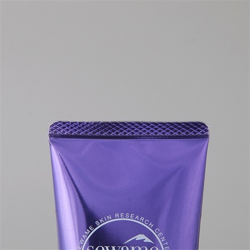 Colored Purple Aluminum Squeeze Cosmetic Tube 3OZ with Fancy Acrylic Cap Custom Printing