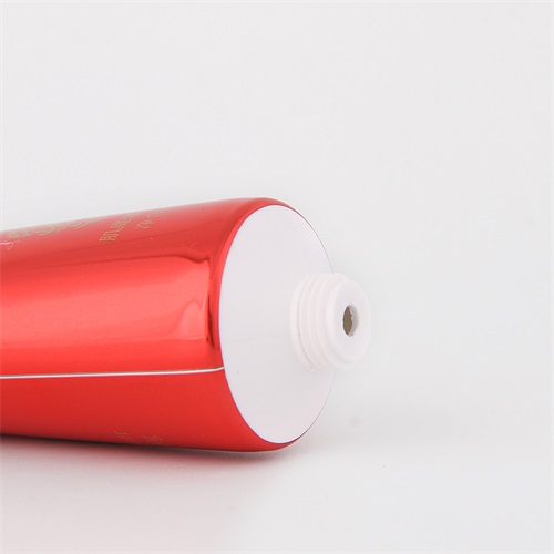 Red Aluminum Laminated EVOH Barrier Tube Disc Cap Flipcap 120g Cosmetic Tubes Packaging