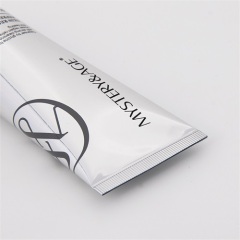 80ml Shiny Silver Tube Laminated with Clear Acrylic Cap for Cream Facial Cleanser Soft Squeeze Tube