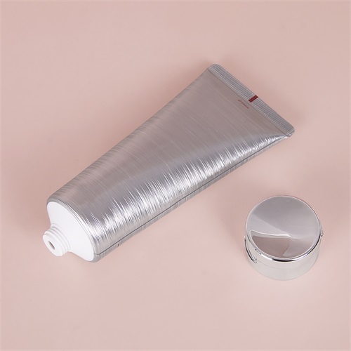 Silver 100ml Diameter Refillable Plastic Squeeze Cream Tubes with Silver Flip top
