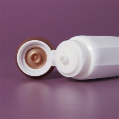 Unique Luxury PE Soft Squeezable Round Plastic Container 120ml Body Cream Cosmetic Tube