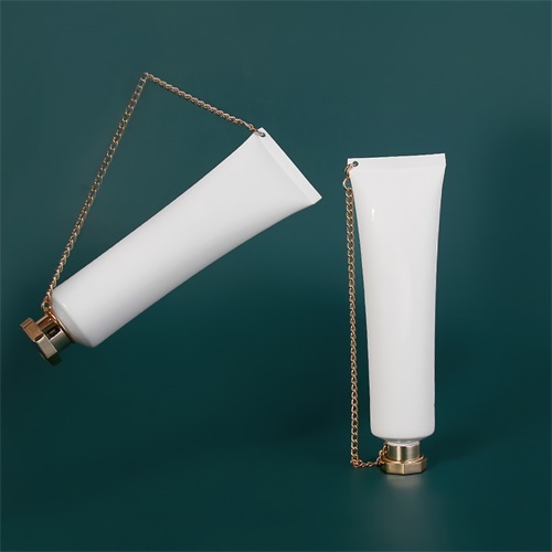 50ml Cosmetic Cream Tube White With Keychain And Octagonal Cover For Skincare Packaging