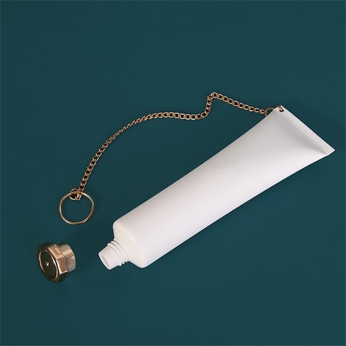 50ml Cosmetic Cream Tube White With Keychain And Octagonal Cover For Skincare Packaging