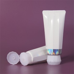 Unique Luxury PE Soft Squeezable Round Plastic Container 120ml Body Cream Cosmetic Tube