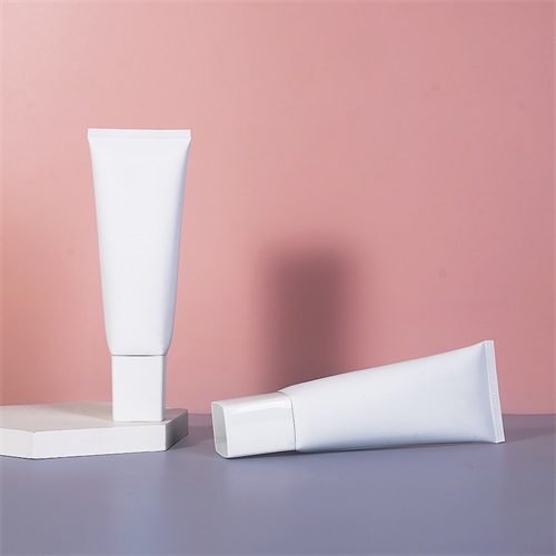 4oz Cosmetic White Lotion Tube PE Plastic Square Flat Cream Packaging Wholesale