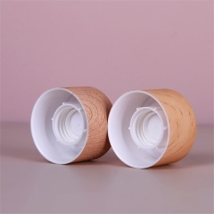 4oz White 21mm Round Body Lotion Tube Packaging With Wooden Cap D45mm