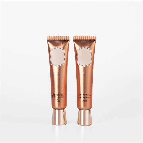 D22mm 30ml Rose Gold Aluminum Lminated Plastic Metal Squeeze Tubes Pack with Screw Cao for Cosmetics Cream Lotion