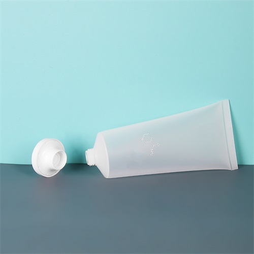 100ml Frosted Matte Finish White Translucent PE Plastic Tube With Unique Cap